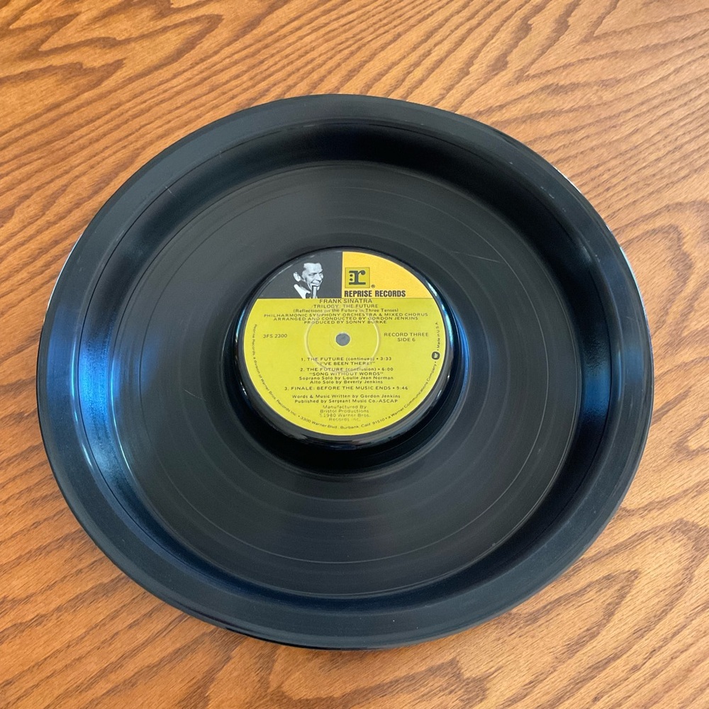 NWT Vinylux Record Snack Tray, “Frank Sinatra Trilogy-The Future”
